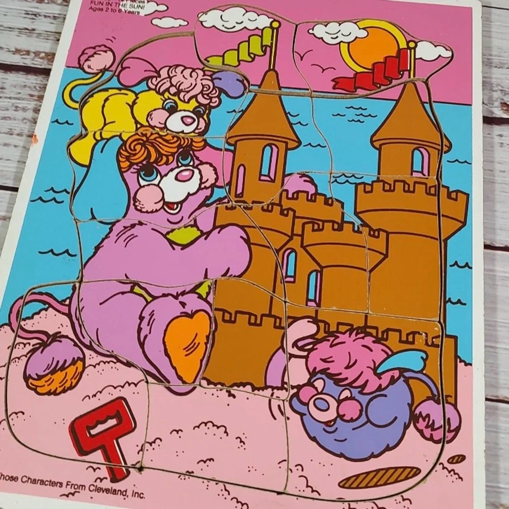 Vintage 1986 Playskool Popples “Fun in the Sun” Puzzle Wood Puzzle Made in USA